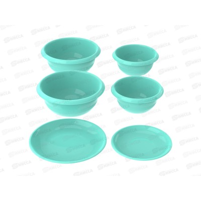 Набор мисок с тарелками-крышками №3 (6 предметов), АП 192 *15 Набор мисок с тарелками-крышками №3 (6 предметов), АП 192 *15