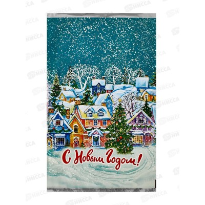 Пакет подарочный 25*40 НГ Деревушка *100/2000