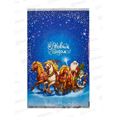 Пакет подарочный 25*40 НГ Упряжка *100/2000