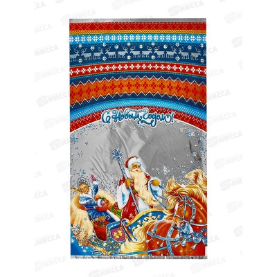 Пакет подарочный 30*50 Новый год Снежная тройка *100/2000