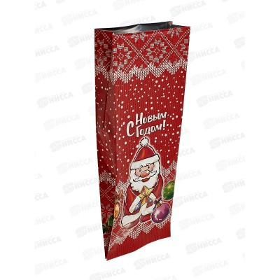 Пакет подарочный (13,5+2*3)*38/60 мкм Теплый праздник *50/500