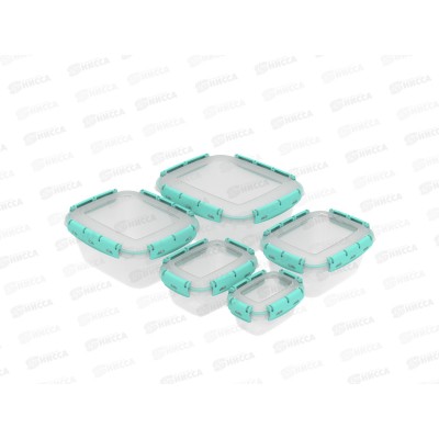 Набор контейнеров с уплотнителем №1 (ланч-боксы, 5шт), АП 716 (0,38л, 0,8л, 1,5л, 2,5л, 3,9л) *18 Набор контейнеров с уплотнителем №1 (ланч-боксы, 5шт), АП 716 (0,38л, 0,8л, 1,5л, 2,5л, 3,9л) *18