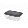 Контейнер унив. 1,1л &quotГурман&quot (СВЧ/заморозка) графит, АП 1017 (194х131х75мм)