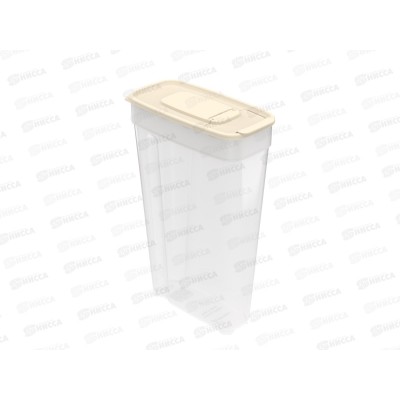Контейнер для сыпучих продуктов 2,2л, слоновая кость, АП 1026 (170х85х265) *48 Контейнер для сыпучих продуктов 2,2л, слоновая кость, АП 1026 (170х85х265) *48