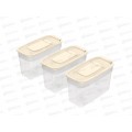 Набор контейнеров для сып. продуктов №7 (3шт) слоновая кость (1лх3), АП 742  *23