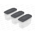 Набор контейнеров для сып. продуктов №7 (3шт) графит (1лх3), АП 547 *23 Набор контейнеров для сып. продуктов №7 (3шт) графит (1лх3), АП 547 *23