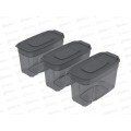 Набор контейнеров для сып. продуктов №7 (3шт) дымчатый (1лх3), АП 1148 *23 Набор контейнеров для сып. продуктов №7 (3шт) дымчатый (1лх3), АП 1148 *23