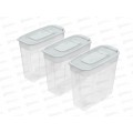 Набор контейнеров для сып. продуктов №8 (3шт) серый (1,4лх3), АП 1140