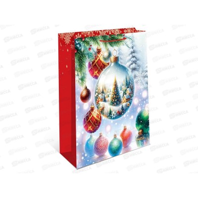 Пакет бум. подарочный НГ 26*32*12 0193.548