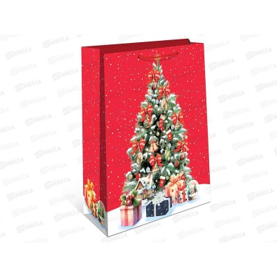 Пакет бум. подарочный НГ 33*42,5*10 0195.539