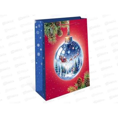 Пакет бум. подарочный НГ 33*42,5*10 0195.545