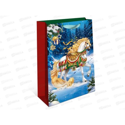 Пакет бум. подарочный стандарт плюс НГ 26*32*12 1310.888