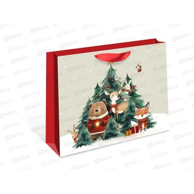 Пакет бум. подарочный стандарт плюс НГ 23*17,8*9,8 1320.945