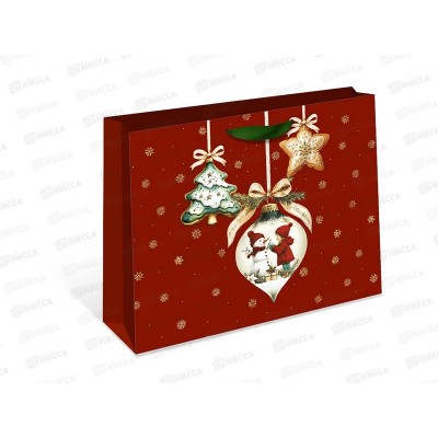 Пакет бум. подарочный стандарт плюс НГ 32*26*12 1322.924