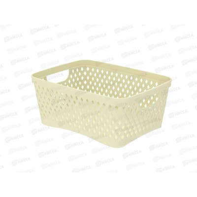 Корзинка &quotРомбики&quot S ваниль, АП 444  (250х180х105мм)