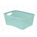 Корзинка "Ромбики" S мята, АП 461  (250х180х105мм)