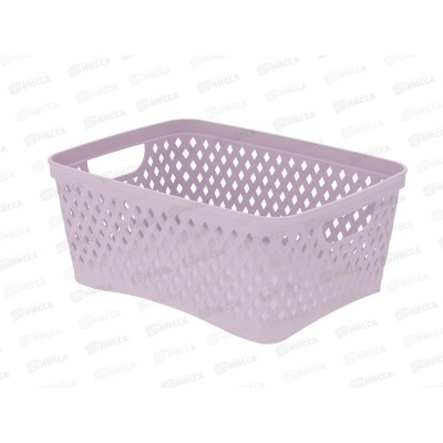 Корзинка "Ромбики" S пепел розы, АП 462  (250х180х105мм)