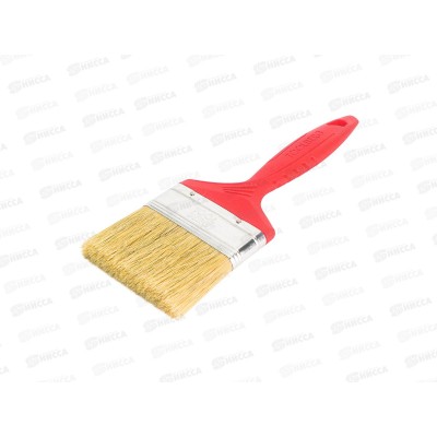 Кисть плоская "Классик-Стандарт" нат.щет плас.ручка 75мм  0111125 *12