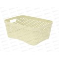 Корзинка "Ромбики" М ваниль, АП 445 (290х210х120мм) Корзинка "Ромбики" М ваниль, АП 445 (290х210х120мм)