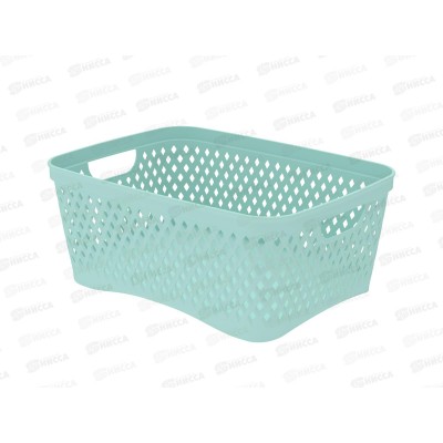 Корзинка &quotРомбики&quot М мята, АП 463  (290х210х120мм)