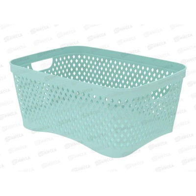 Корзинка "Ромбики" L мята, АП 465  (330х240х145мм)