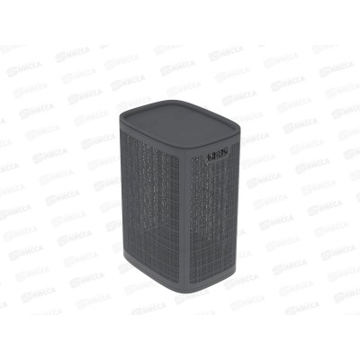 Корзина плетёная для белья "Лён" 75л, графит, АП 372 (430х321х600мм)