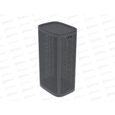 Корзина плетёная для белья "Лён" 100л, графит, АП 376 (430х321х800мм)