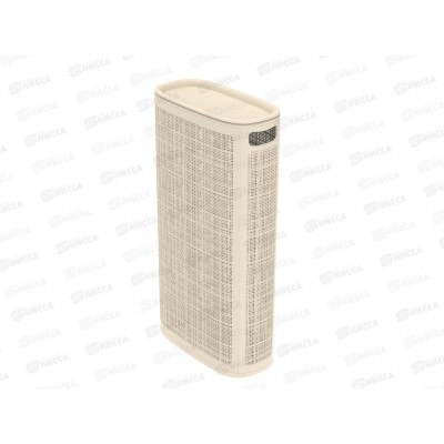 Корзина плетёная для белья &quotЛён&quot 60л, сл.кость, АП 1070 (430х200х800)
