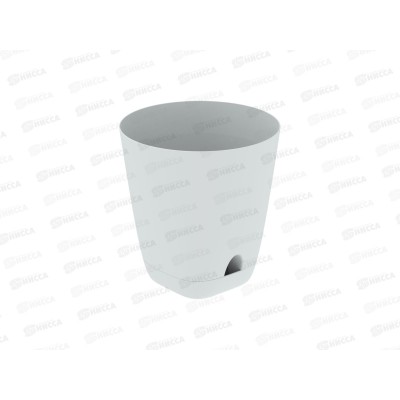 Кашпо "Гранд" 4л серый (с поддоном) D-19см, H-20см, АП 1184  *54