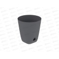 Кашпо &quotГранд&quot 4л графит (с поддоном) D-19см, H-20см, АП 1185 *54