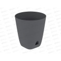 Кашпо "Гранд" 8л графит (с поддоном) D-24см, H-25см, АП 1188 *22 Кашпо "Гранд" 8л графит (с поддоном) D-24см, H-25см, АП 1188 *22