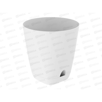 Кашпо &quotГранд&quot 15л белый (с поддоном) D-29,5см, H-31см, АП 1189 *18