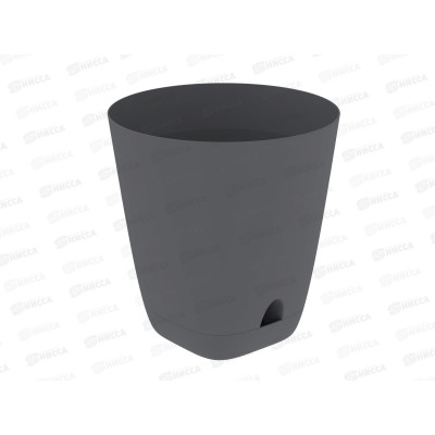 Кашпо "Гранд" 15л графит (с поддоном) D-29,5см, H-31см, АП 1191 *18 Кашпо "Гранд" 15л графит (с поддоном) D-29,5см, H-31см, АП 1191 *18