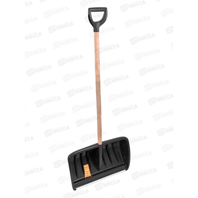 Лопата снеговая с металлической планкой и черенком и ручкой "Полюс" 380х600мм, АП 1081 *15 Лопата снеговая с металлической планкой и черенком и ручкой "Полюс" 380х600мм, АП 1081 *15