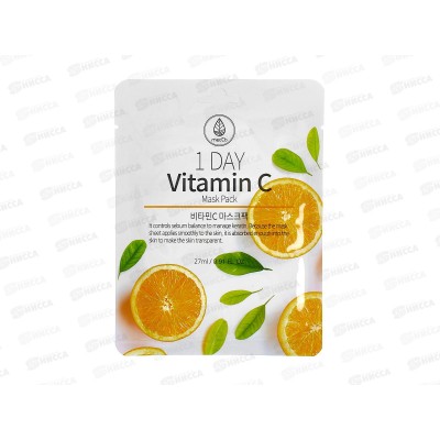 MEDB 1 Day маска для лица ткан 27мл С витамином С вырав тон *600