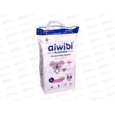 Aiwibi Premium Подгузники для детей 9-14кг L 54шт *6