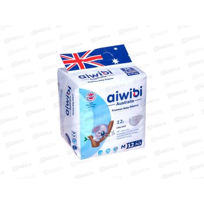Aiwibi Premium Подгузники для детей 6-11кг M 12шт *20