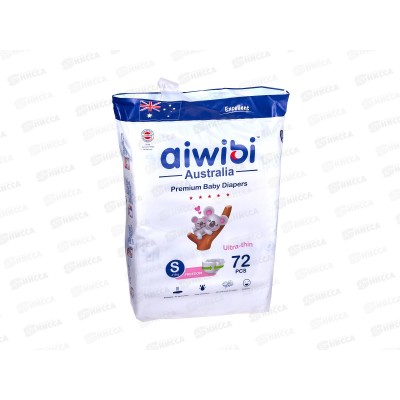 Aiwibi Premium Подгузники для детей 4-8кг S 72шт *6
