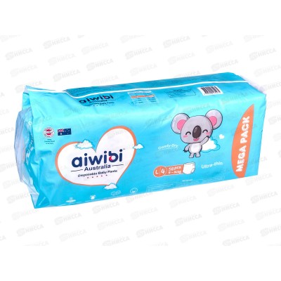 Aiwibi Comfy dry Подгузники-трусики для детей L 9-14кг 58шт *5
