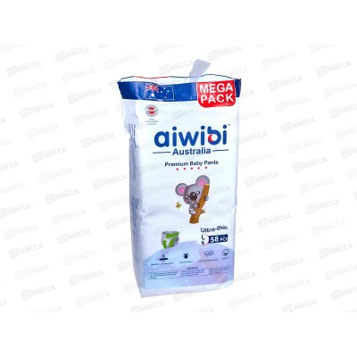 Aiwibi Premium Подгузники-трусики для детей L 9-14кг 58шт *5