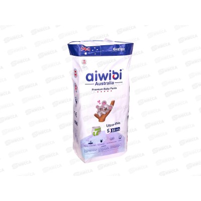 Aiwibi Premium Подгузники-трусики для детей S 4-8кг 52шт *5