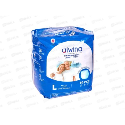 Aiwina Premium Подгузники-трусики для взрослых на резинке L 105*150см 10шт *6 Aiwina Premium Подгузники-трусики для взрослых на резинке L 105*150см 10шт *6
