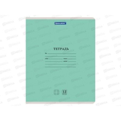 Тетрадь 12л кл. BRAU Классика, NEW, асс. 105682*20/120