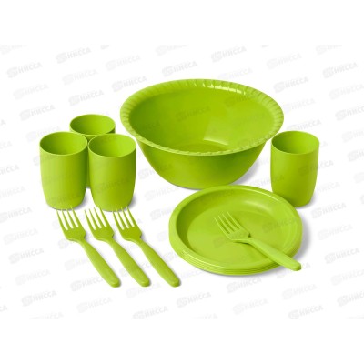 Набор посуды для пикника "Витто" на 4 пер оливковый С67ОЛВ *18