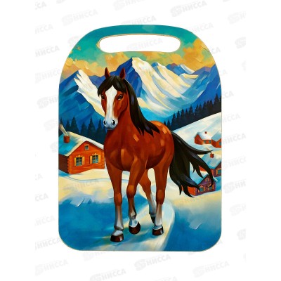 Доска разделочная дерево НГ Лошадь 2026г К-306 *22