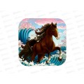 Подставка  п/горячее дерево 18*18см Лошадь С-130