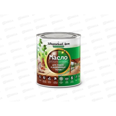 Здоровый Дом масло для террас и дерев.полов, 0.75л,сл.кость*Срок 04.25