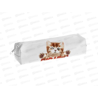 Пенал-тубус Creativiki Котенок 200*45*45  1отд. белый  ПТКР-КОТ *12