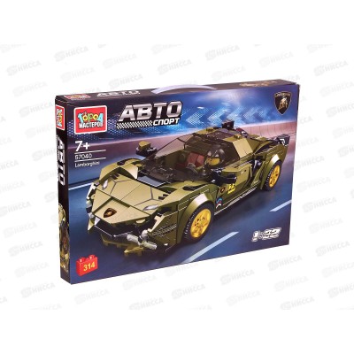 Конструктор &quotГОРОД МАСТ&quot Суперкар lamborghini, 314 дет., 57040-YD