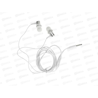 Наушники BOROFONE BM73 вакуумные с микрофоном 1,2м серебро